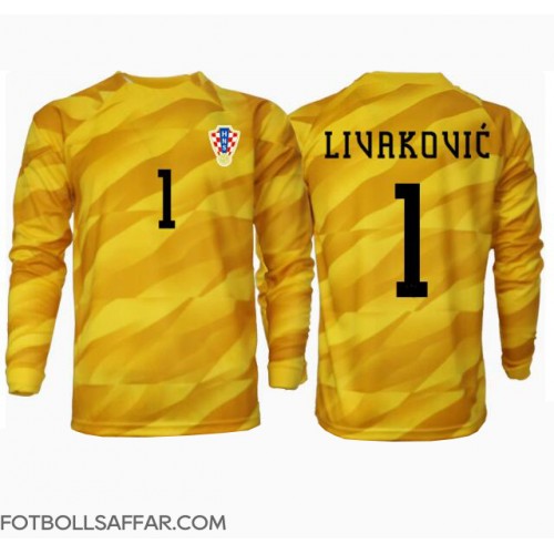 Kroatien Dominik Livakovic #1 Målvakt Hemmatröja EM 2024 Långärmad